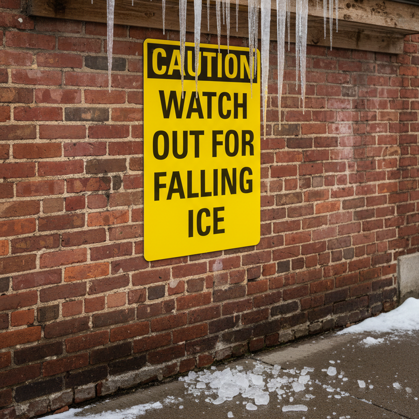 Caution Watch out for falling ice - Image 2