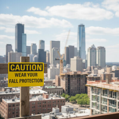 Caution Wear your fall protection