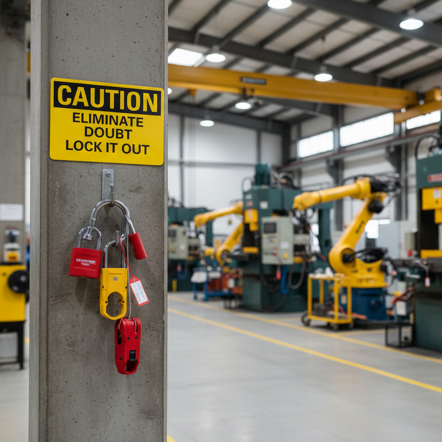 Caution Eliminate doubt lock it out