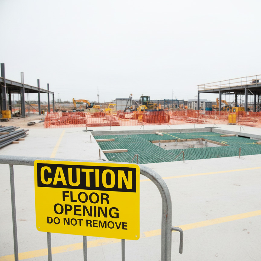 Caution Floor opening do not remove