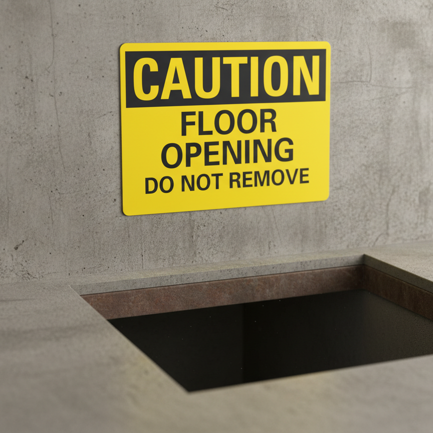 Caution Floor opening do not remove - Image 2