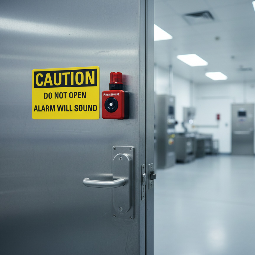 Caution Do not open alarm will sound