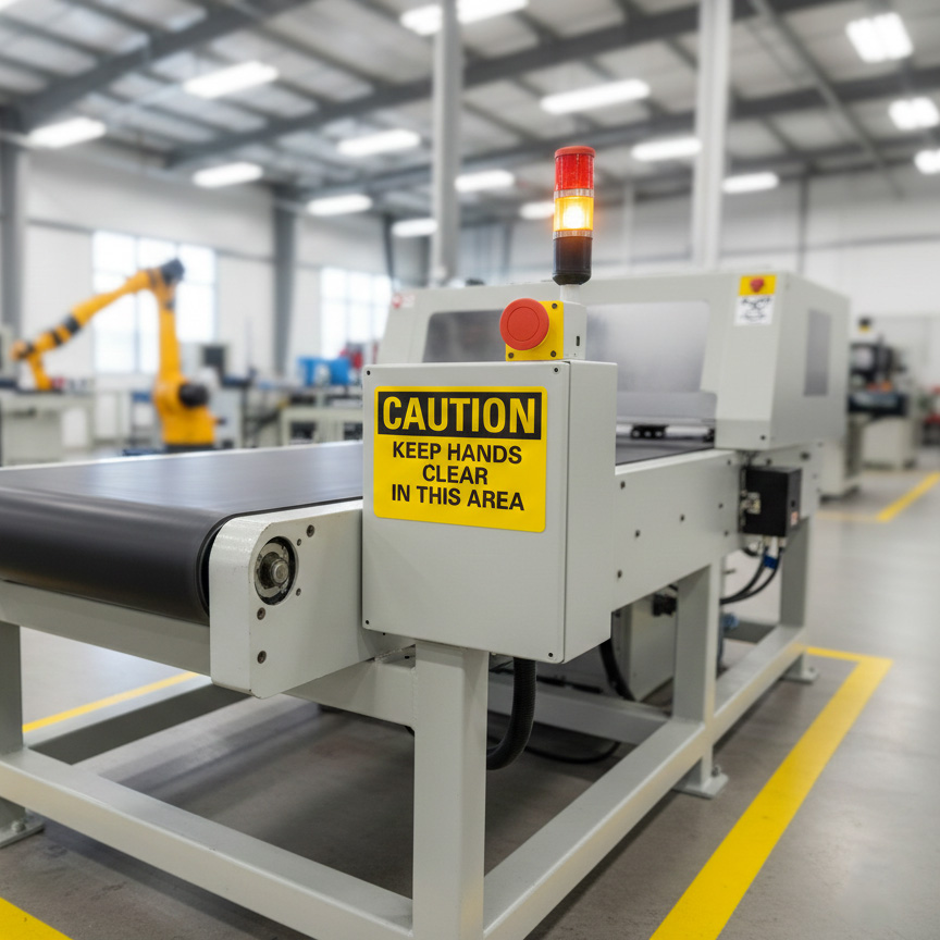 Caution Keep hands clear in this area