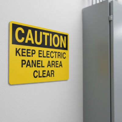 Caution Keep electric panel area clear