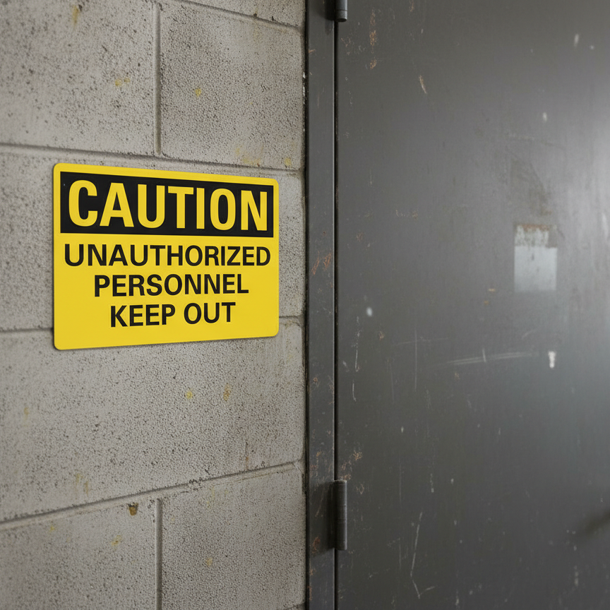 Caution Unauthorized personnel keep out - Image 2