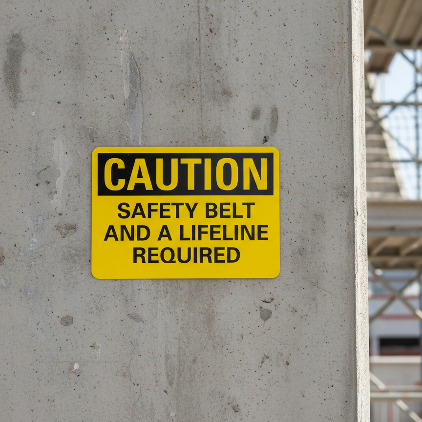 Caution Safety belt and a lifeline required - Image 2