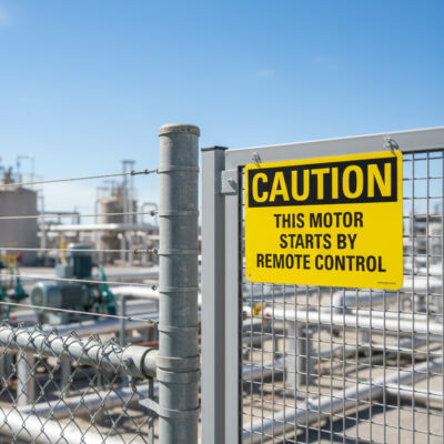 Caution This motor starts by remote control