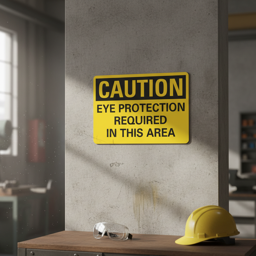 Caution Eye protection required in this area - Image 2