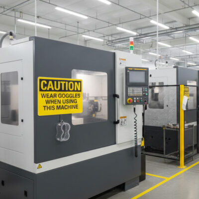 Caution Wear goggles when using this machine