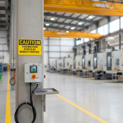 Caution This machine starts by remote control