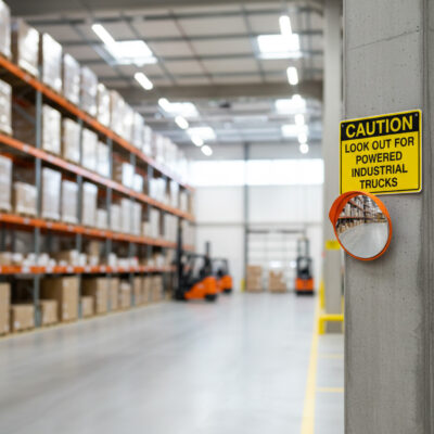 Caution Look out for powered industrial trucks