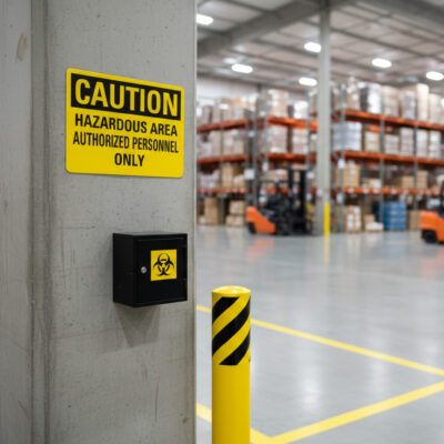 Caution Hazardous area authorized personnel only