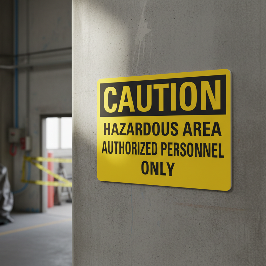 Caution Hazardous area authorized personnel only - Image 2