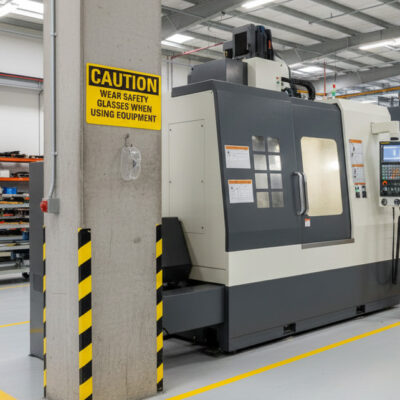 Caution Wear safety glasses when using equipment