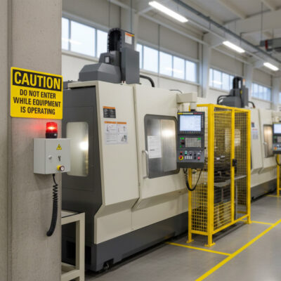 Caution Do not enter while equipment is operating