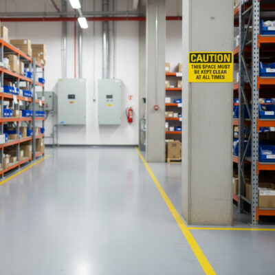 Caution This space must be kept clear at all times