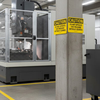 Caution Do not operate this machine without guards place