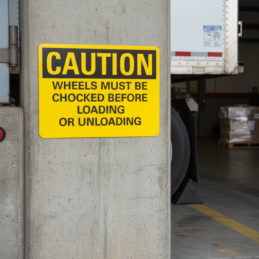 Caution Wheels must be chocked before loading or - Image 2