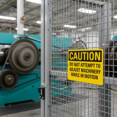 Caution Do not attempt to adjust machinery while in