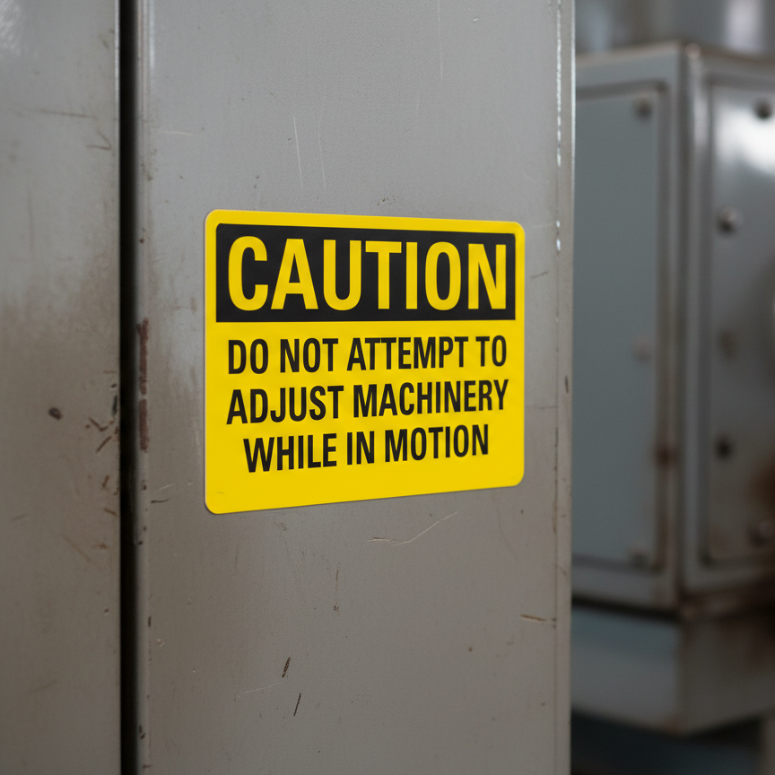 Caution Do not attempt to adjust machinery while in - Image 2