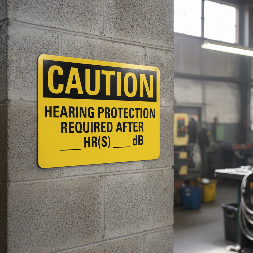 Caution Hearing protection required after ___ hr(s) ___ - Image 2