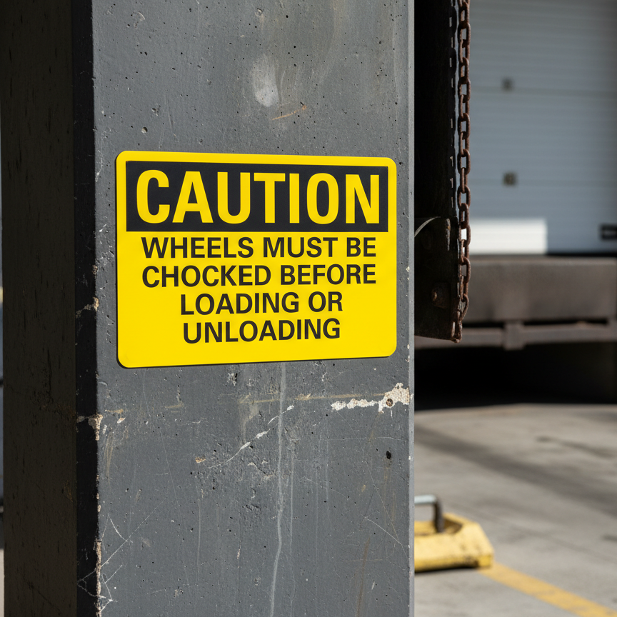 Caution Wheels must be chocked before loading or - Image 2