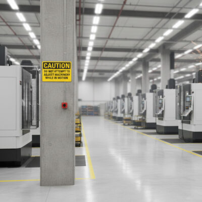 Caution Do not operate this machine without guards in