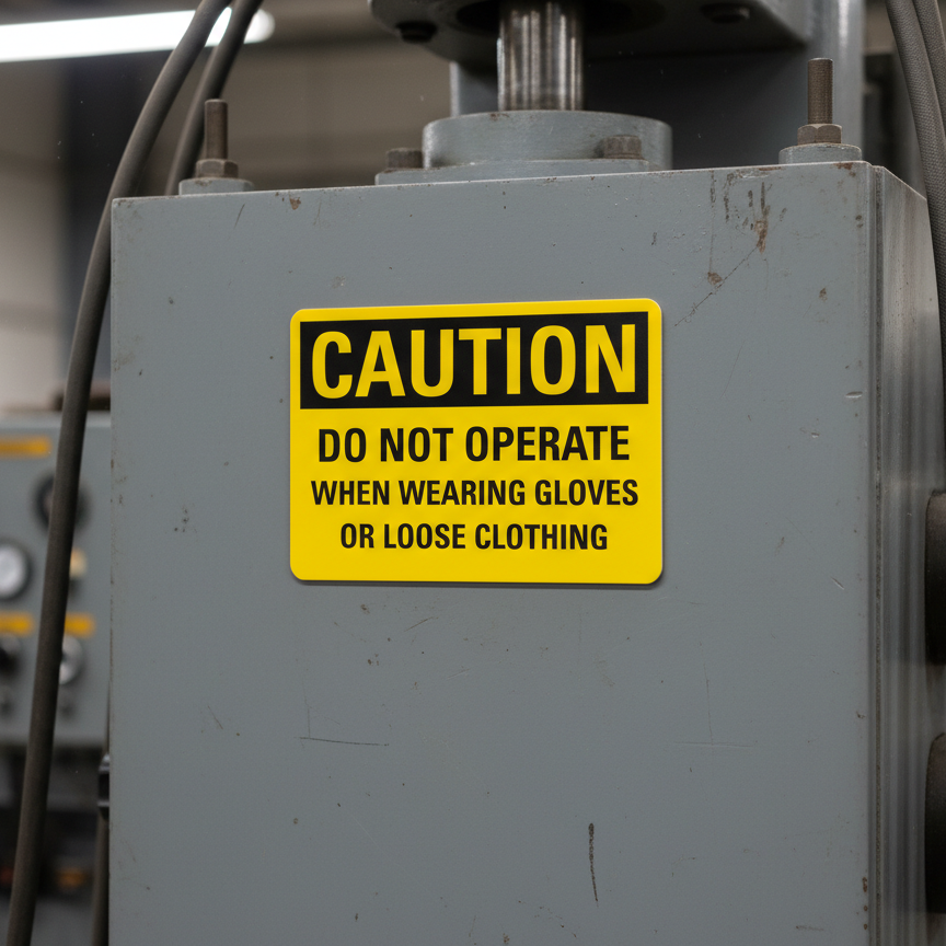 Caution Do not operate when wearing gloves or loose - Image 2