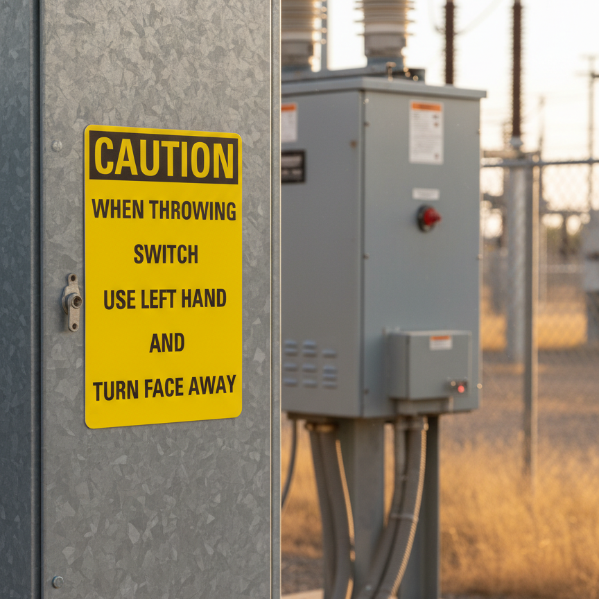 Caution When Throwing Switch Use Left Hand Turn - Image 2