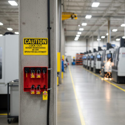 Caution Lock out before maintenance or any operator