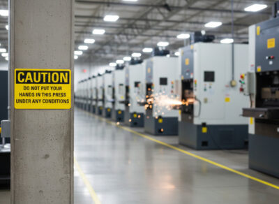 Caution Do not put your hands in this press under any