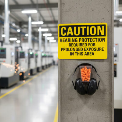 Caution Hearing protection required for prolonged