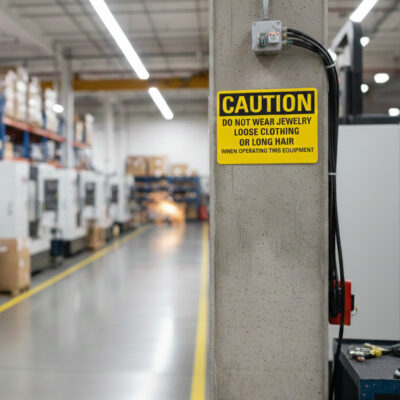 Caution Do not wear jewelry, loose clothing or long hair