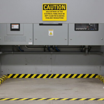 Caution Area in front of this electrical panel must be