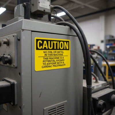 Caution No foil or metal in this machine this machine is