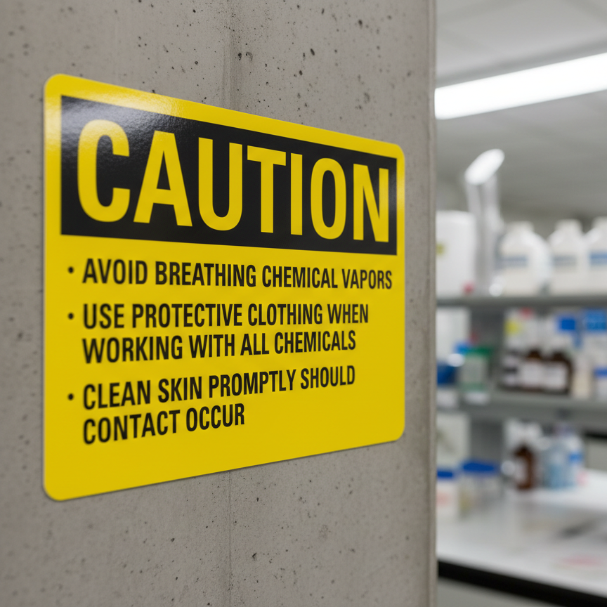 Caution Avoid breathing chemical vapors use protective - Image 2