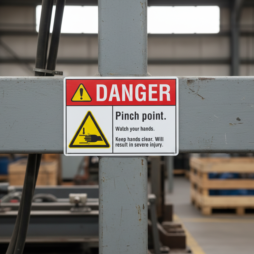 Danger Pinch point. Watch your hands. Keep hands clear. - Image 2