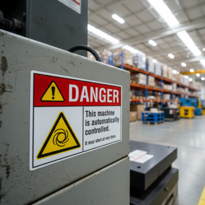 Danger This machine is automatically controlled. It may