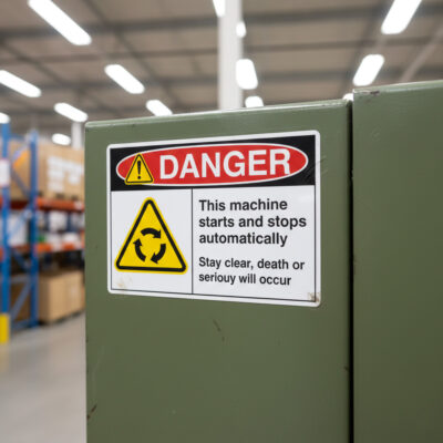 Danger This machine starts and stops automatically.