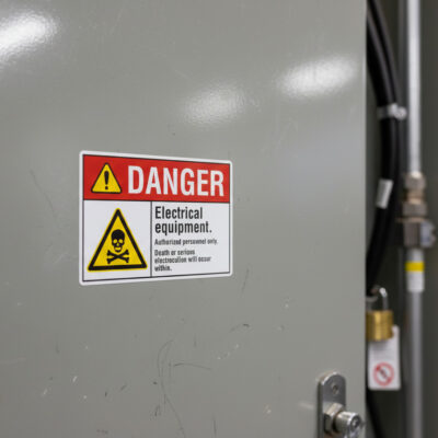 Danger Electrical equipment. Authorized personnel only.