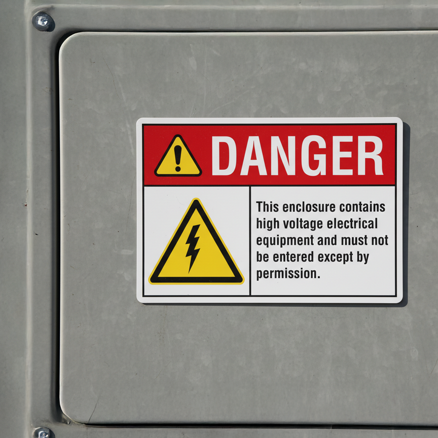 Danger This enclosure contains high voltage electrical