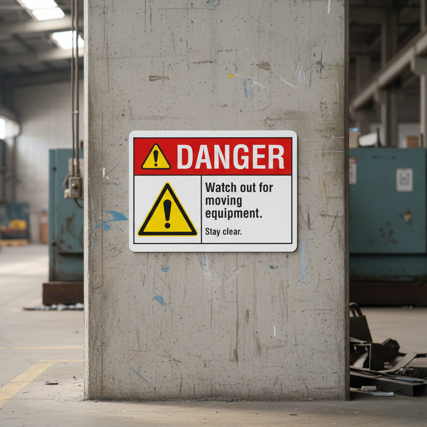 Danger Watch out for moving equipment. Stay clear. - Image 2