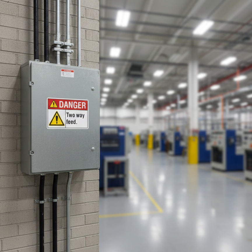 Danger Two way feed.