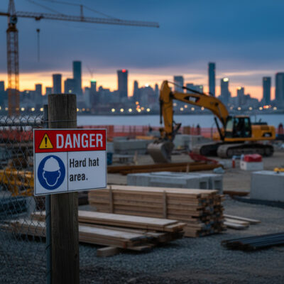 Danger Hard hat area.