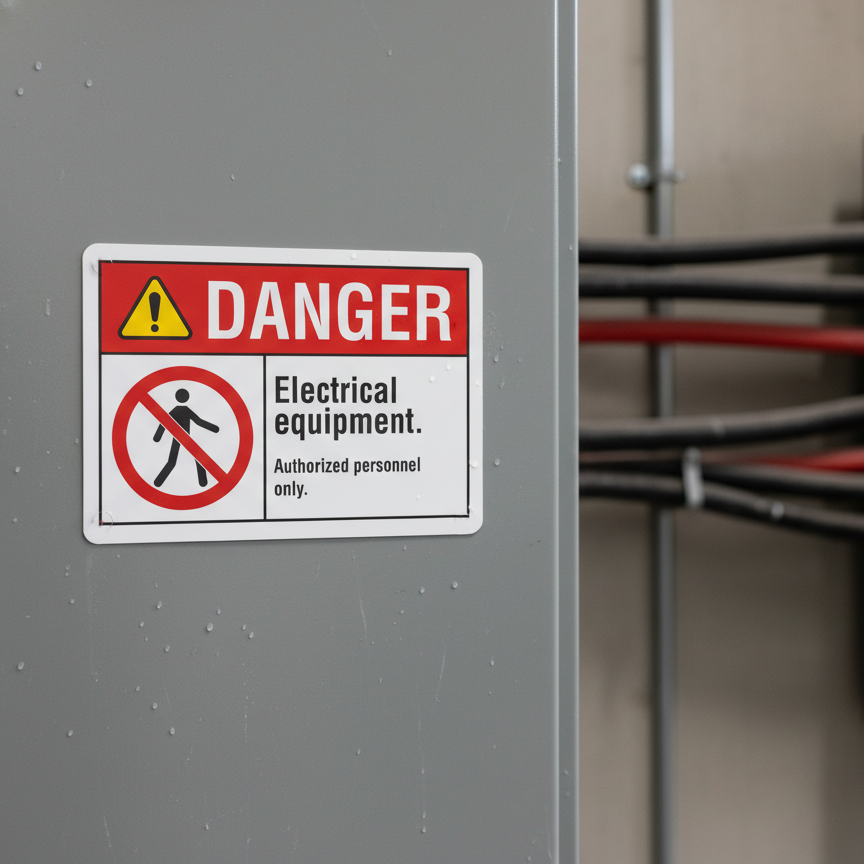 Danger Electrical equipment. Authorized personnel only.