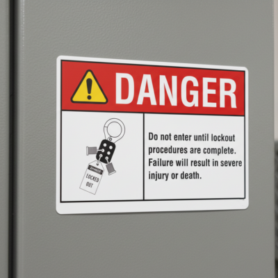 Danger Do not enter until lockout procedures are