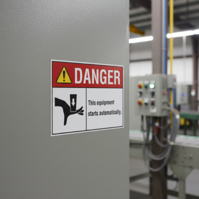 Danger This equipment starts automatically