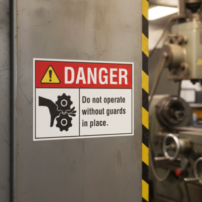 Danger Do not operate without guards in place