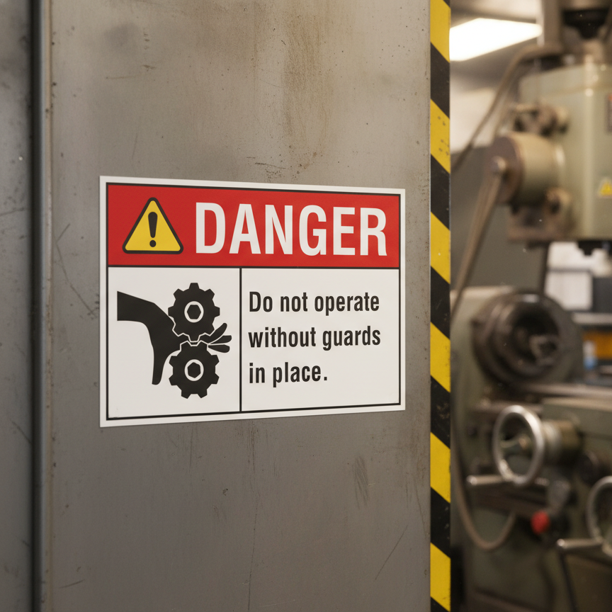 Danger Do not operate without guards in place