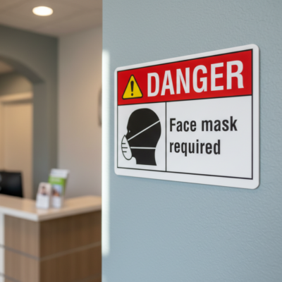 Danger Face mask required